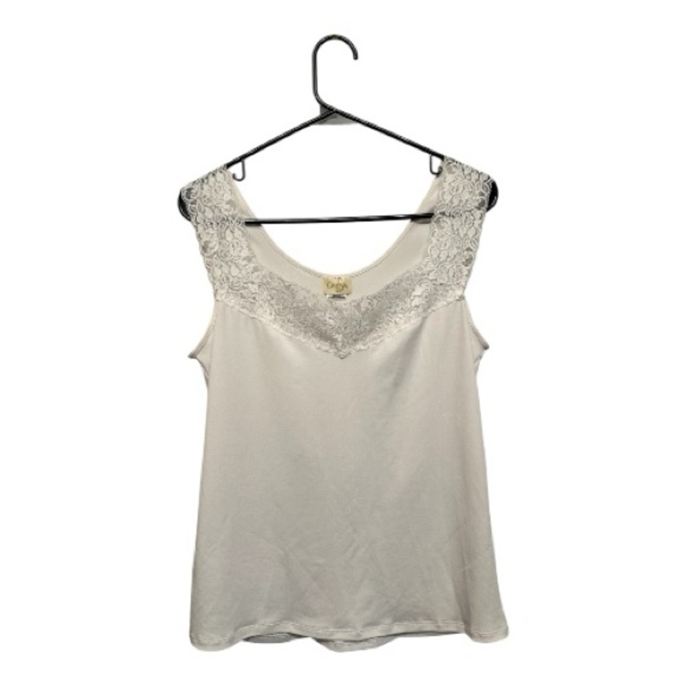 Vintage Y2K Era Cinema Etoile Cream Lace Camisole Size Medium